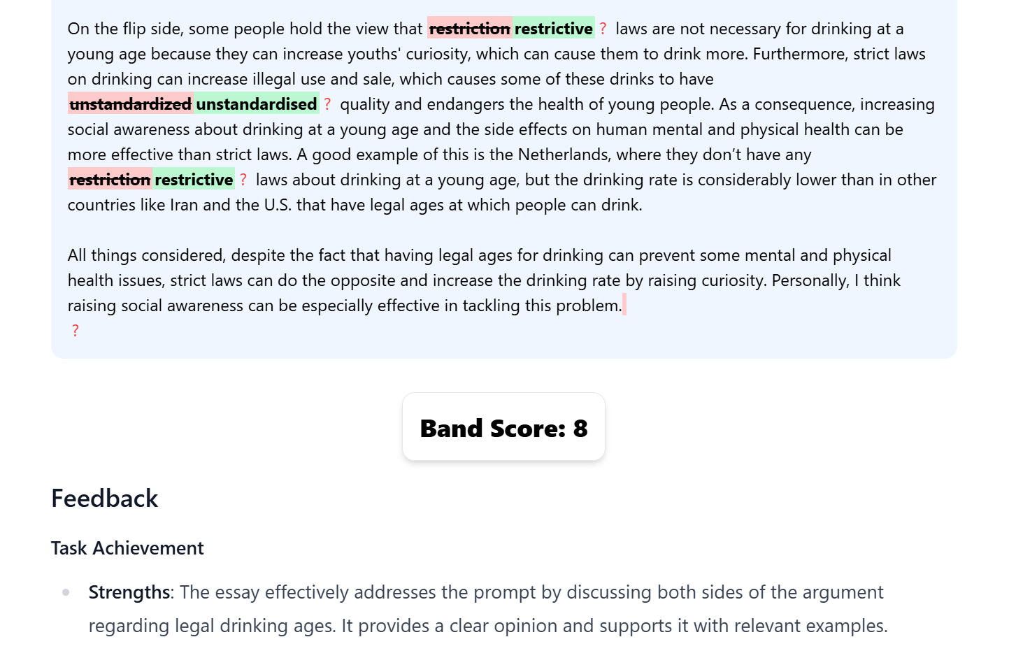 Writing Evaluation